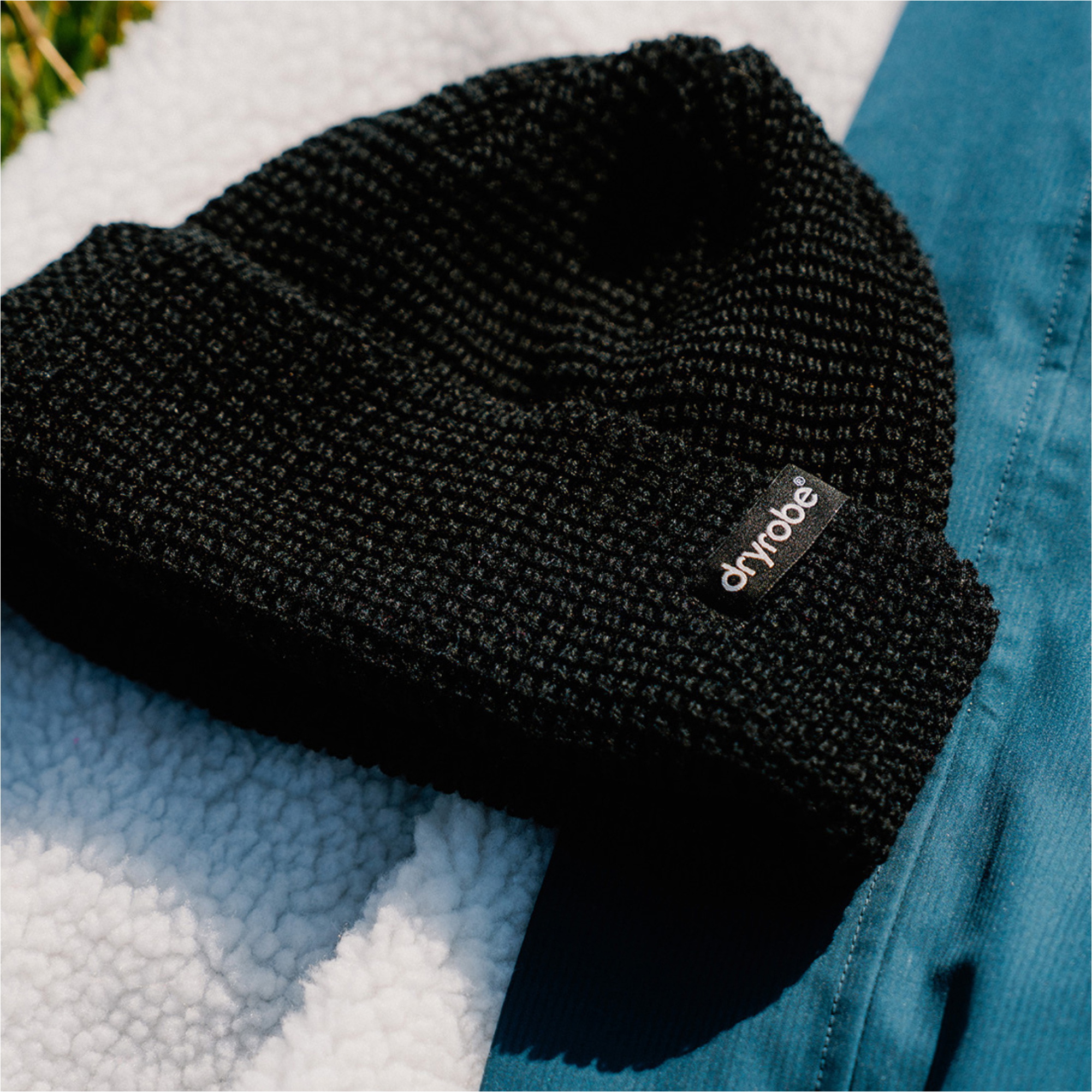 2026 Dryrobe Waffle Beanie DBNEWAFF - Black